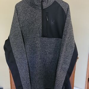 Spyder Navy 1/4-Zip Fleece Lined Pullover